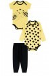 Conjunto 3 peças  Body Bebê Abelhas
